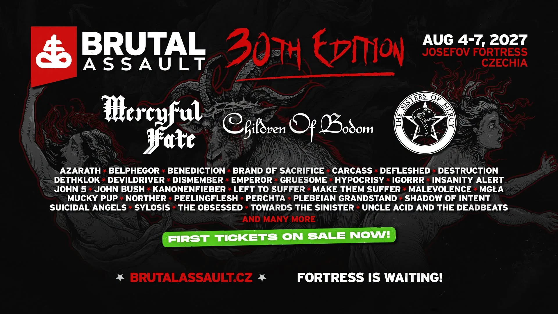 The Jubilee 30th Edition of Brutal Assault Announces a Return to the Roots of Black Metal: Master’s Hammer to Perform Their Cult Album Ritual